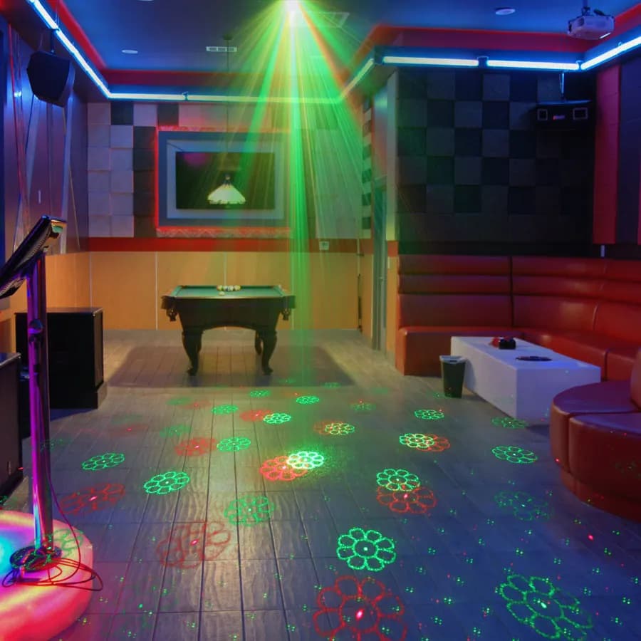 Mini R&G Laser 24 Christmas Models Projector Club Bar Lighting Dancing Light Shop Home Party DJ Stage Lights Show Y24D2 Tripod