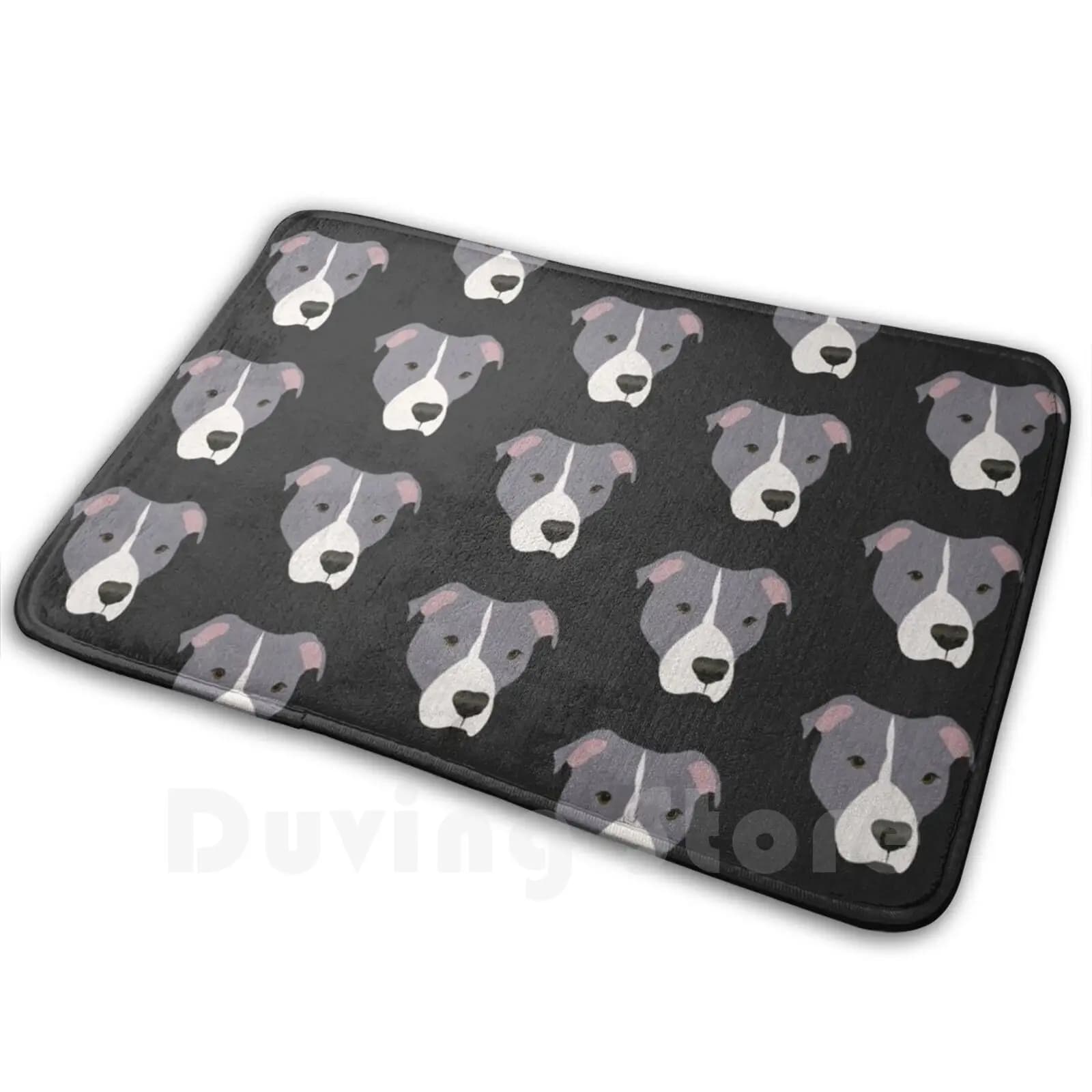 Tappetino Pitbull bianco e grigio Tappeto Tappetini antiscivolo Adesivi per cani camera da letto Adesivi Pit Bull Adesivi Pitbull Pitbull