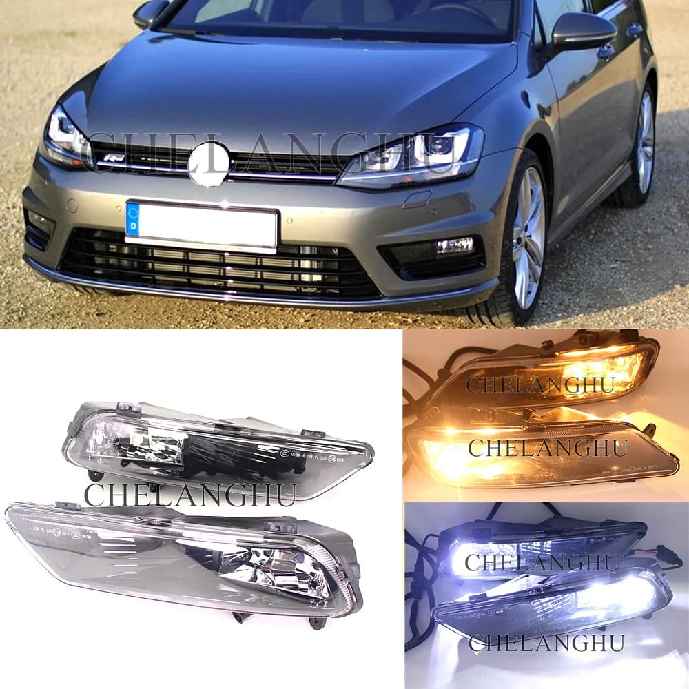 Per VW Golf 7 Mk7 Varaint Wagon R-Line concetto 2013 2014 2015 2016 2017 Auto-styling Anteriore Alogeno/LED Fendinebbia Con Lampadina
