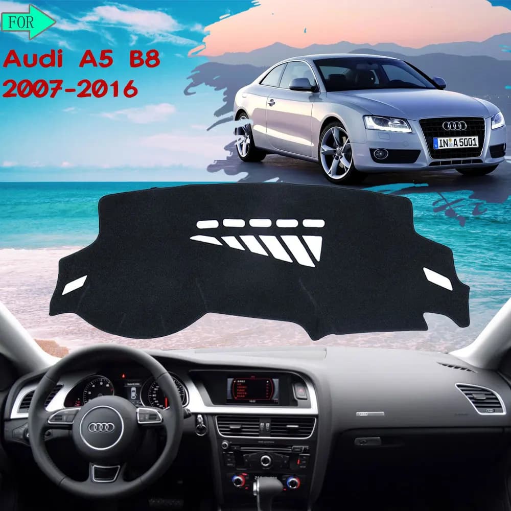 Per Audi A5 B8 2007 ~ 2016 Cruscotto Tappeto Dash Zerbino Copertura Protettiva Evitare Luce Tappeto 8T S-line 2009 S5 Auto-Accessori-Adesivi
