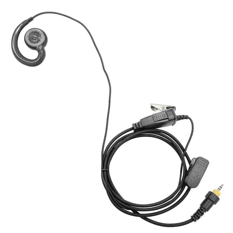 CLP1010 Auricolare per Motorola, Walkie Talkie, Radio bidirezionale con anello a C, Auricolare a filo singolo e microfono PTT