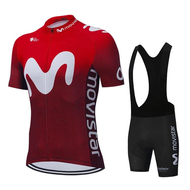 New Movistar Cycling jersey Short sleeve 2025 Team Man Bike Bib Shorts Clothing Maillot Cycling Set MTB Ropa Cycling Clothing