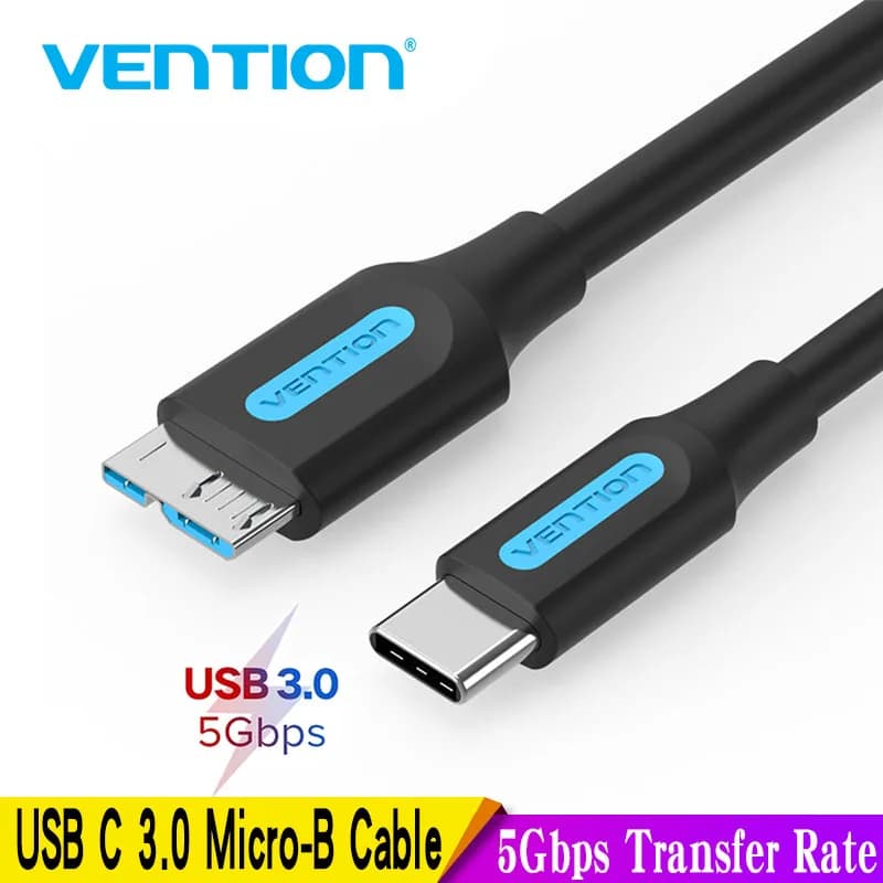 Vention USB 3.0 Tipo C a Micro B Cavo Connettore Per SSD HDD Disco Rigido Esterno Smartphone MacBook PC Micro B Cavo 1m
