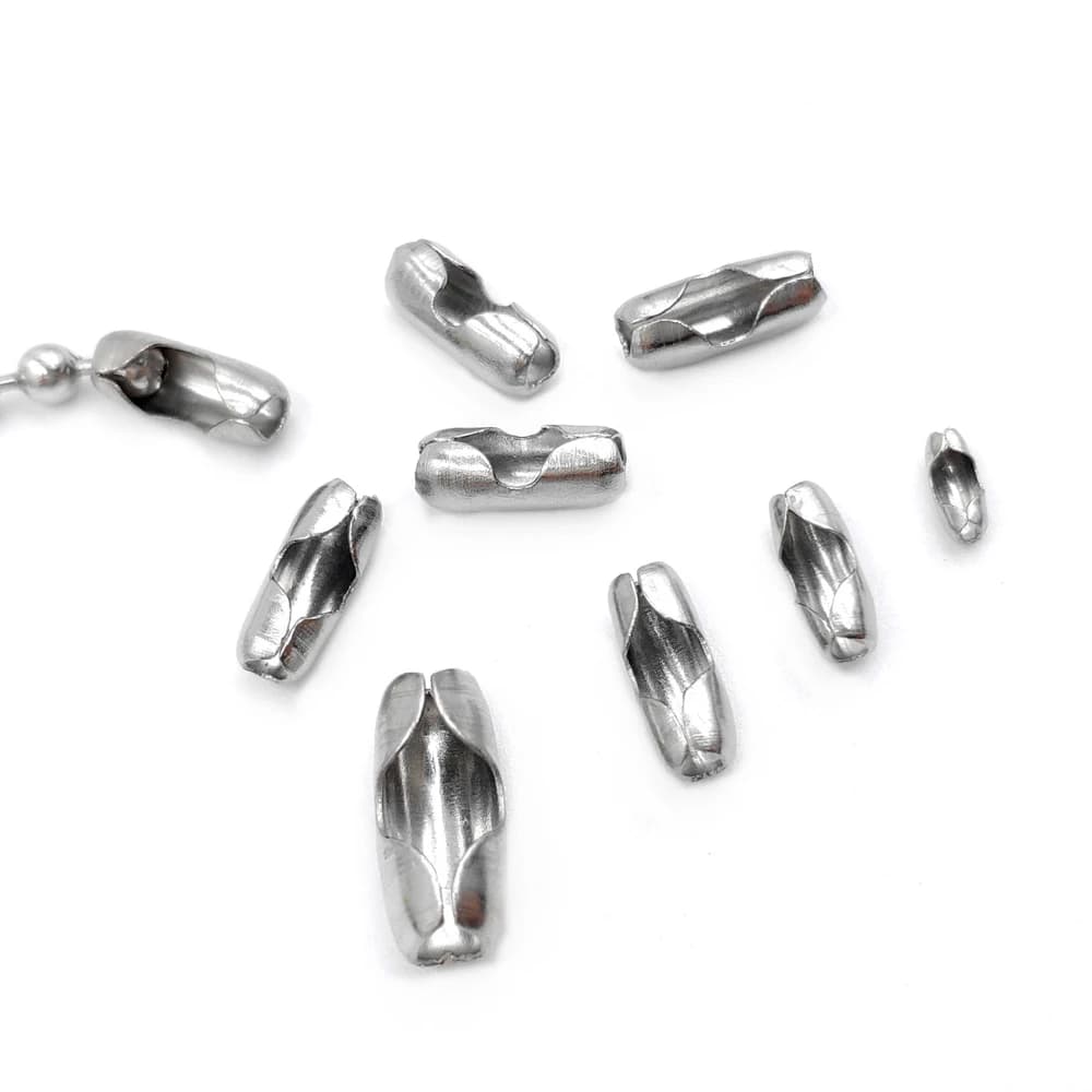 30 pezzi in acciaio inossidabile 1.5 2.0 2.4 3 3.2 4 4.5 5 6mm perline a sfera connettori a catena chiusure accessori gioielli fai da te collana