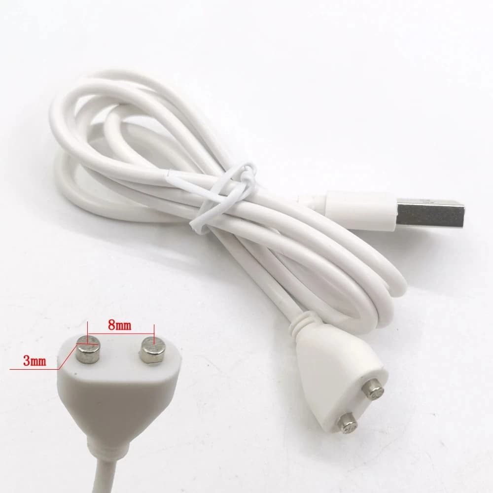 2 pin 8 mm magnetic charging cable with central spacing Magnete Suctio USB charging connector for beauty instrument Smart device