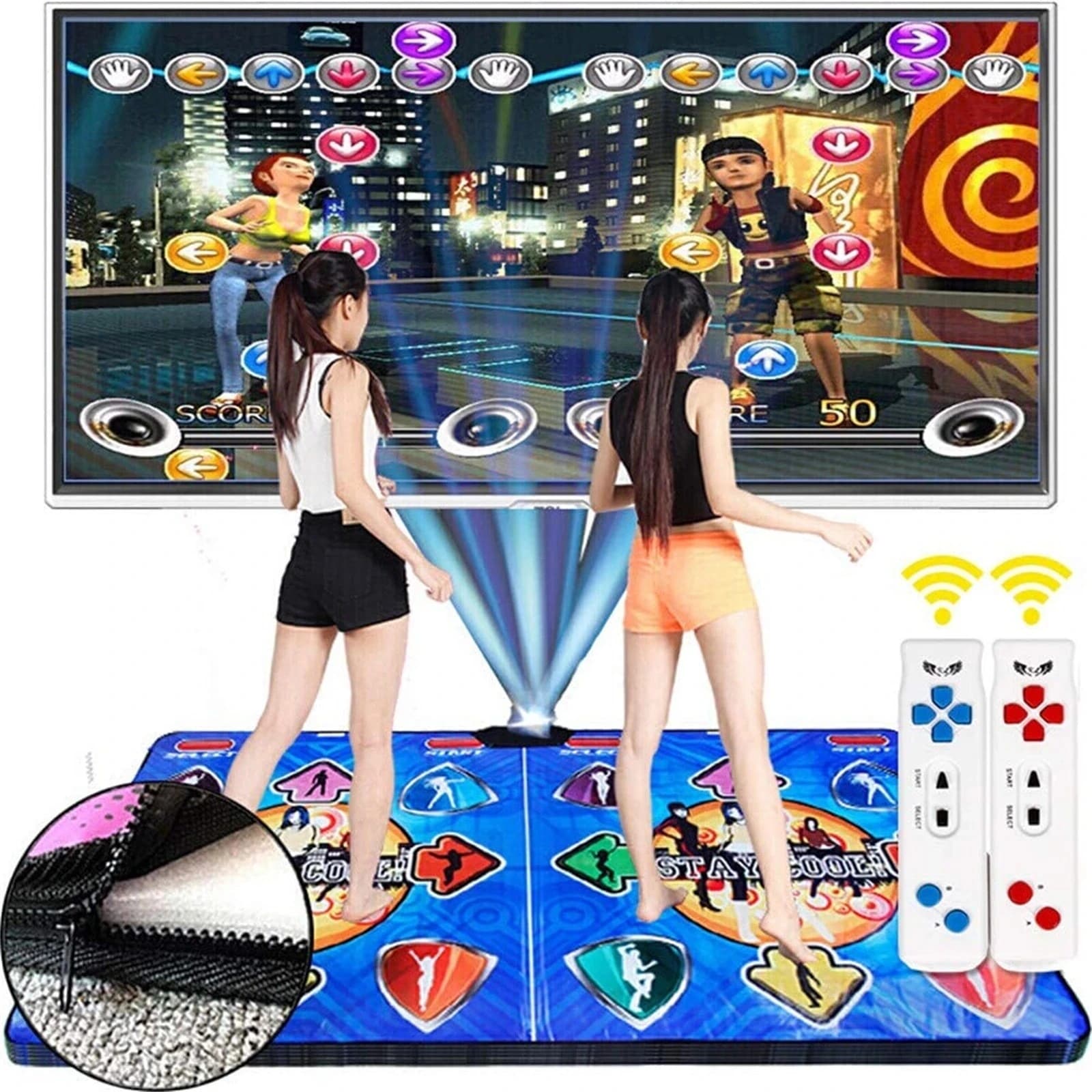 Hot Sale New anti-slip dance mats for PC TV Dance Gaming Suitable yoga mats, super dancer on computer, PK on double ball bearings