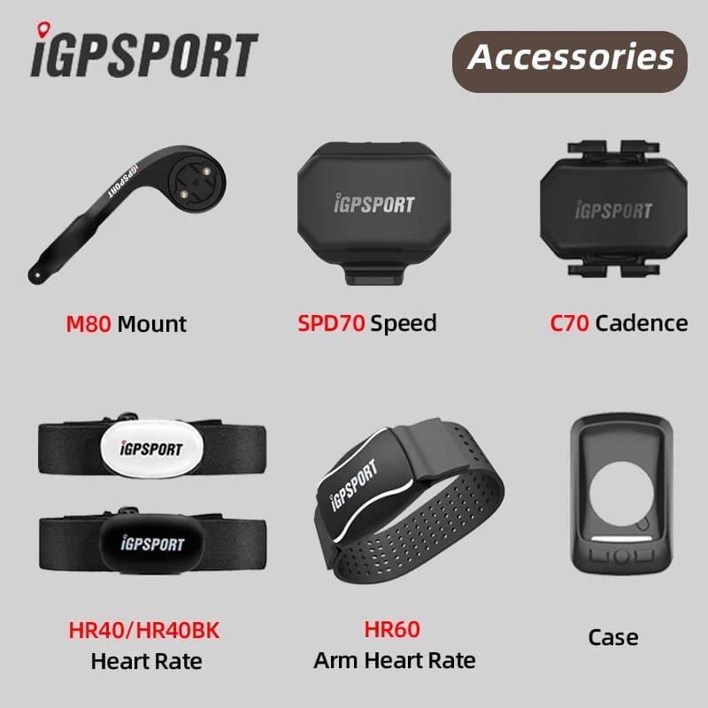 IGPSPORT Bike Speed Cadence Sensor IPX7 heart rate monitoring front bike support ANT + Computer sensor accessories C70 HR40