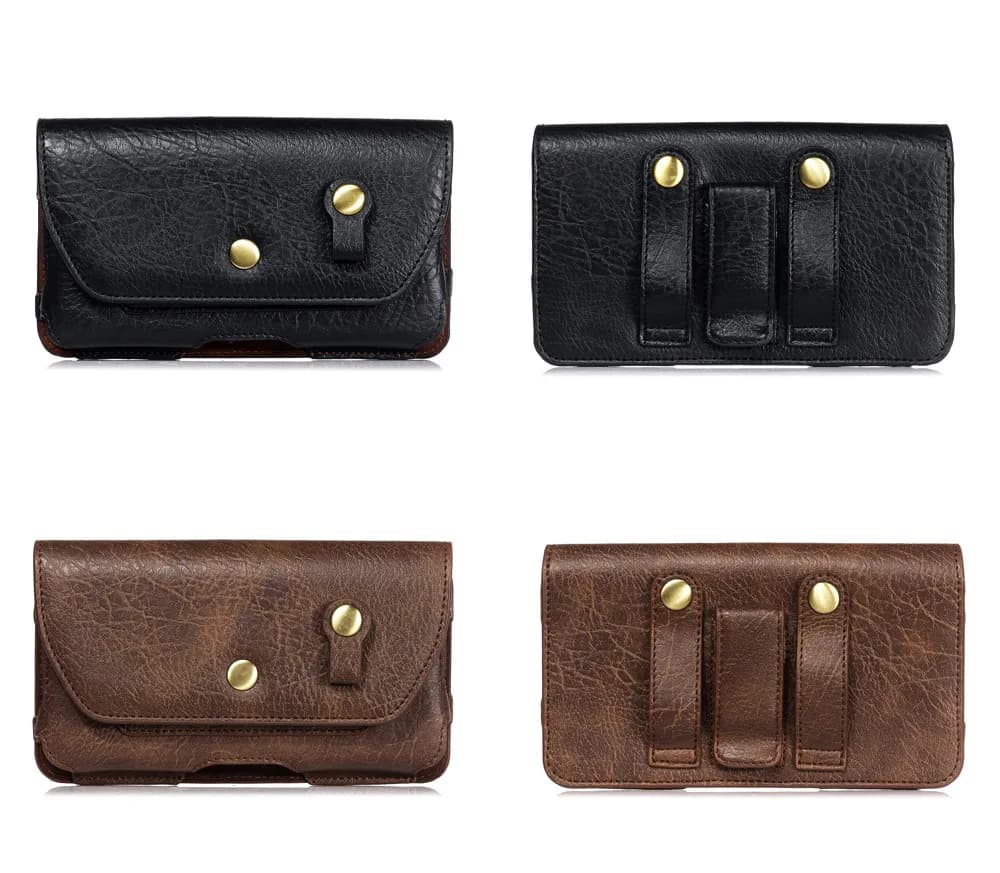 Clip da cintura in pelle Custodia per telefono da uomo Marsupio per Samsung Galaxy S25 S24 Ultra S23 S22 S21 Plus A15 A55 A14 A24 A54 Custodia per fondina
