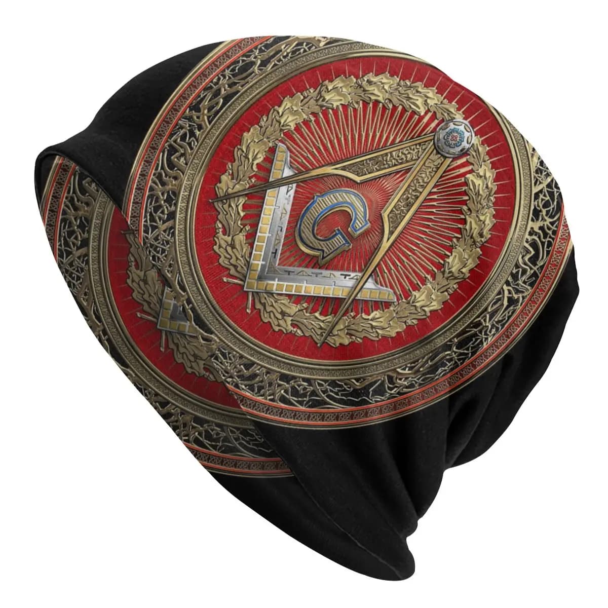 Simboli massonici berretti Skullies 3 ° grado Mason Silver Jewel Master Hat cappellini Hip Hop cappelli estivi caldi a doppio uso cappelli per maglieria