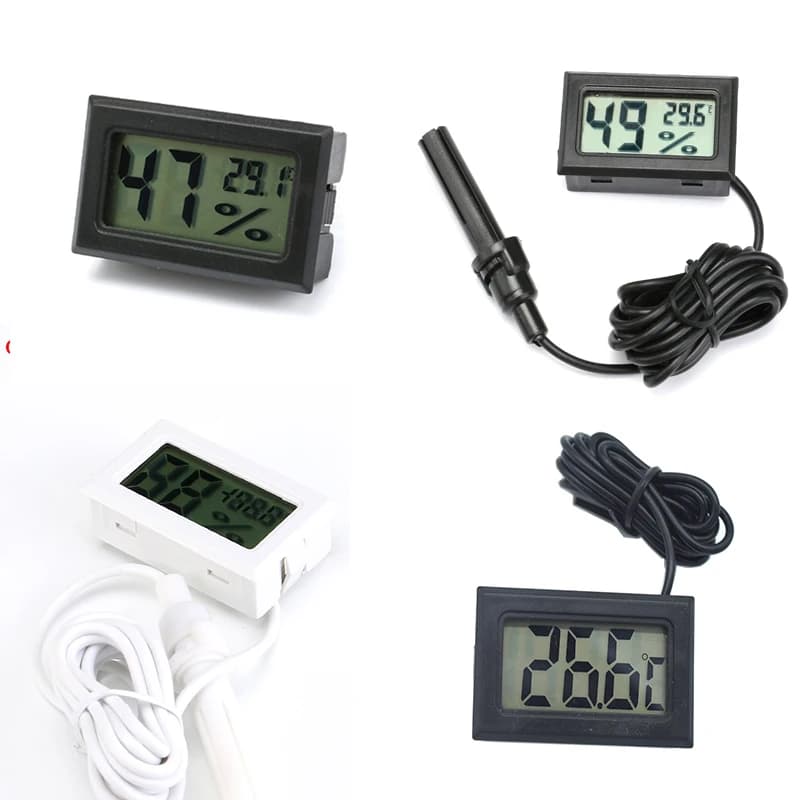 Mini digital humidity meter hygrometer sensor Gauge LCD temperature refrigerator aquarium monitoring Indoor display