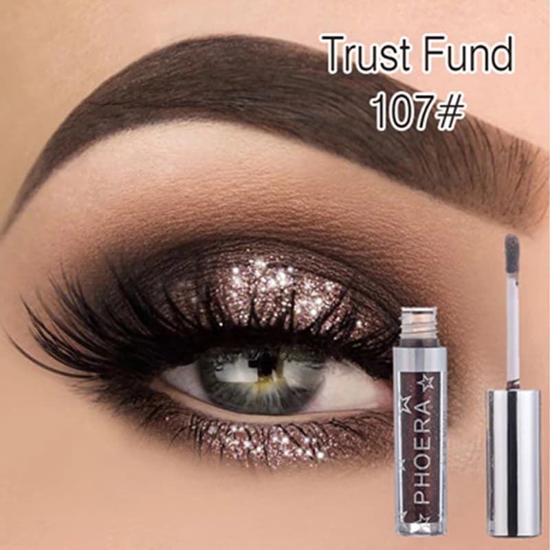 PHOERA Metallic Eye Shadow Diamond Shiny Eye Liner Pen ombretto Long Lasting Shimmer ombretto pigmentato Maquillaje