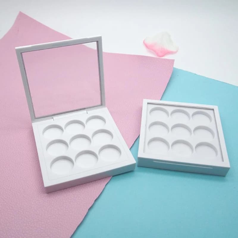100 pcs. Rolling Empty Box 9 Parts for Palette Shades, Cosmetics, Rossetti and Fard - Ideal for DIY