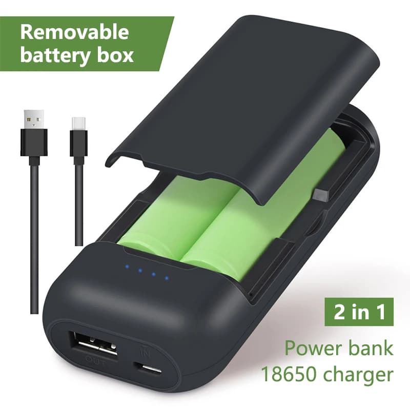 2x 18650 Charger Box 5V 2A USB Quick Charging Case for Power Bank 18650 Battery Box for 18700 217000