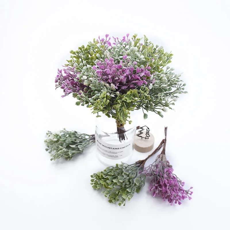 Artificial Plants House Room Decoration Wedding Table Scrapbook Christmas Flowers Garland Gifts DIY Ghirlande Material Premature Grass