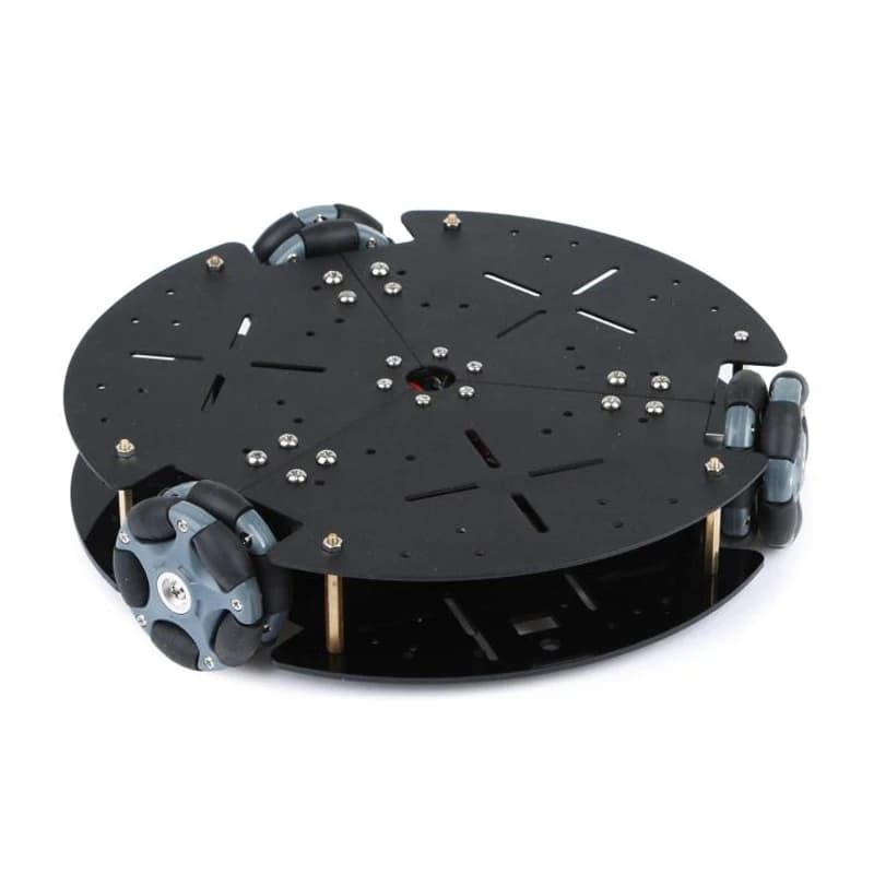 5KG Carico 58 millimetri Omni Ruota Robot Telaio Per Auto Kit Robot Mobile con 12V DC Hall Encoder Motore per Arduino FAI DA TE Stelo Parti di Giocattolo