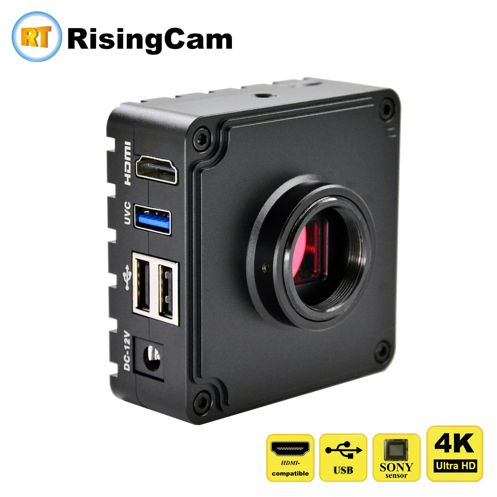 RisingCam New 4K FHD 60fps HDMI output and USB SONY imx334 industrial digital sensor 4K camera for welding repair microscope
