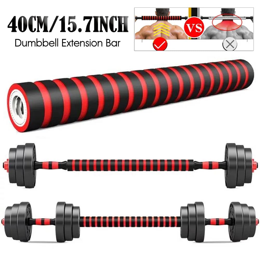 40cm Dumbbell biella palestra Excersize attrezzatura da allenamento manubri bilanciere variabile accessori connettore schiuma Pad connettore