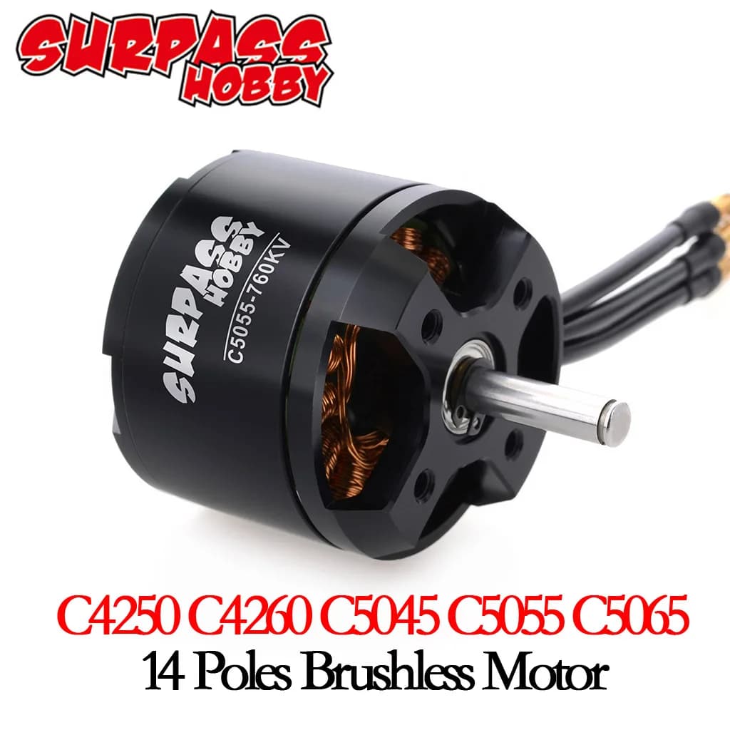 Surpass Hobby Motore Brushless C4250 C4260 C5045 C5055 C5065 C6354 14 Poli con Acc per Aerei UAV Multicotteri RC Aereo Elicottero