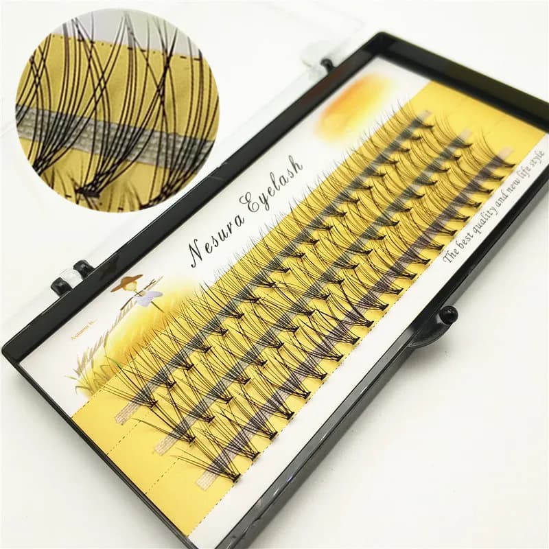 60 pz/lotto 10D trucco professionale fatto a mano estensione ciglia naturali ciglia individuali 0.1 C Curl ciglia finte