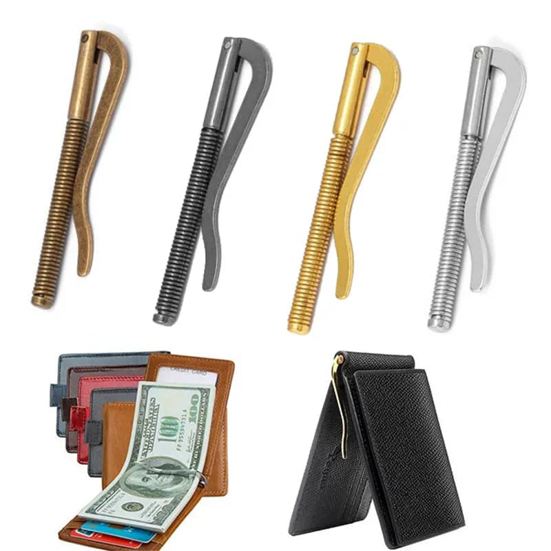 1Pc New Metal Bifold Money Clip Bar Wallet Replace Parts Spring Clamp Cash Holder Dollar Money Cash Clamp Holder Unisex