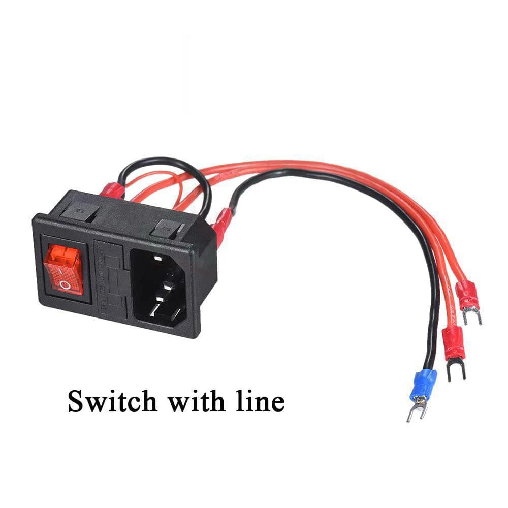3D Printer Parts Power Switch 220V/110V 3D Printer Fuse Male 3D Printer Accessories DIY 3D Printer