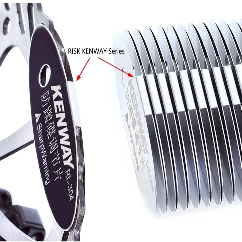 Strumento di regolazione pastiglie freno a disco MTB Assistente di montaggio pastiglie per bicicletta Strumenti di allineamento rotore Kit di riparazione bici distanziatore