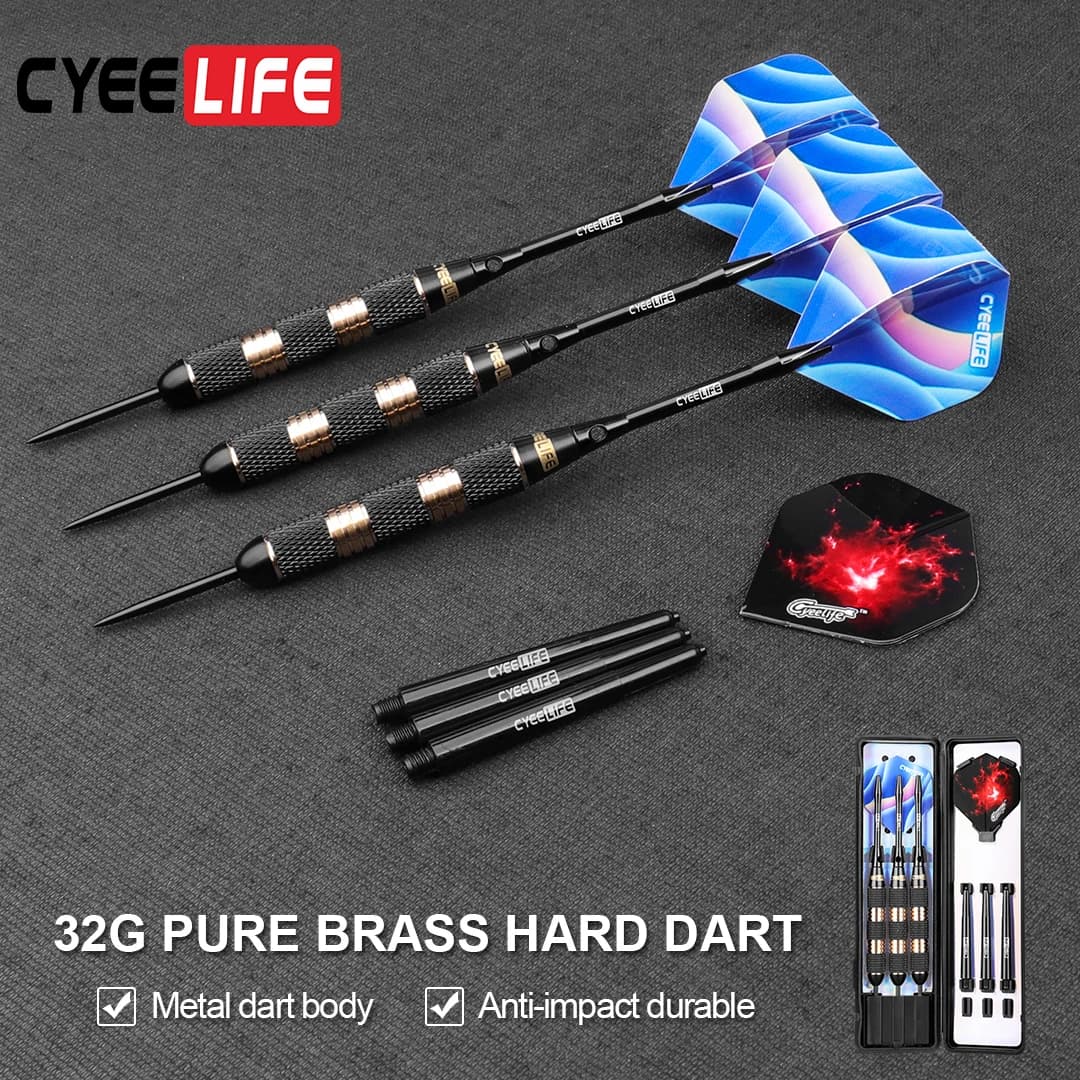 CyeeLife 30g Freccette professionali con punta in acciaio con custodia, 3 pacchi/6 pacchi, aste in alluminio + aste in PVC con voli aggiuntivi