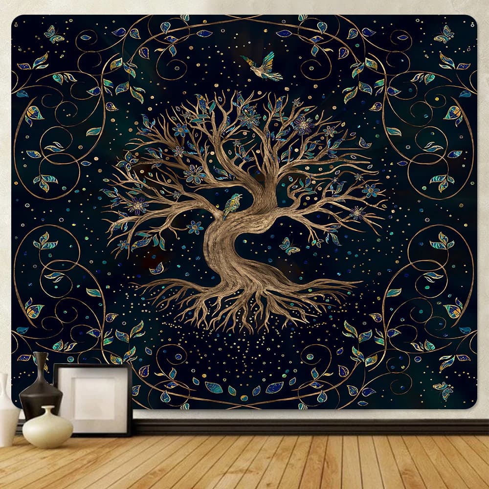 Tree of life Home Art Arazzo Decorative space bohémien Hippie yoga mat Cover for large sheet sofa