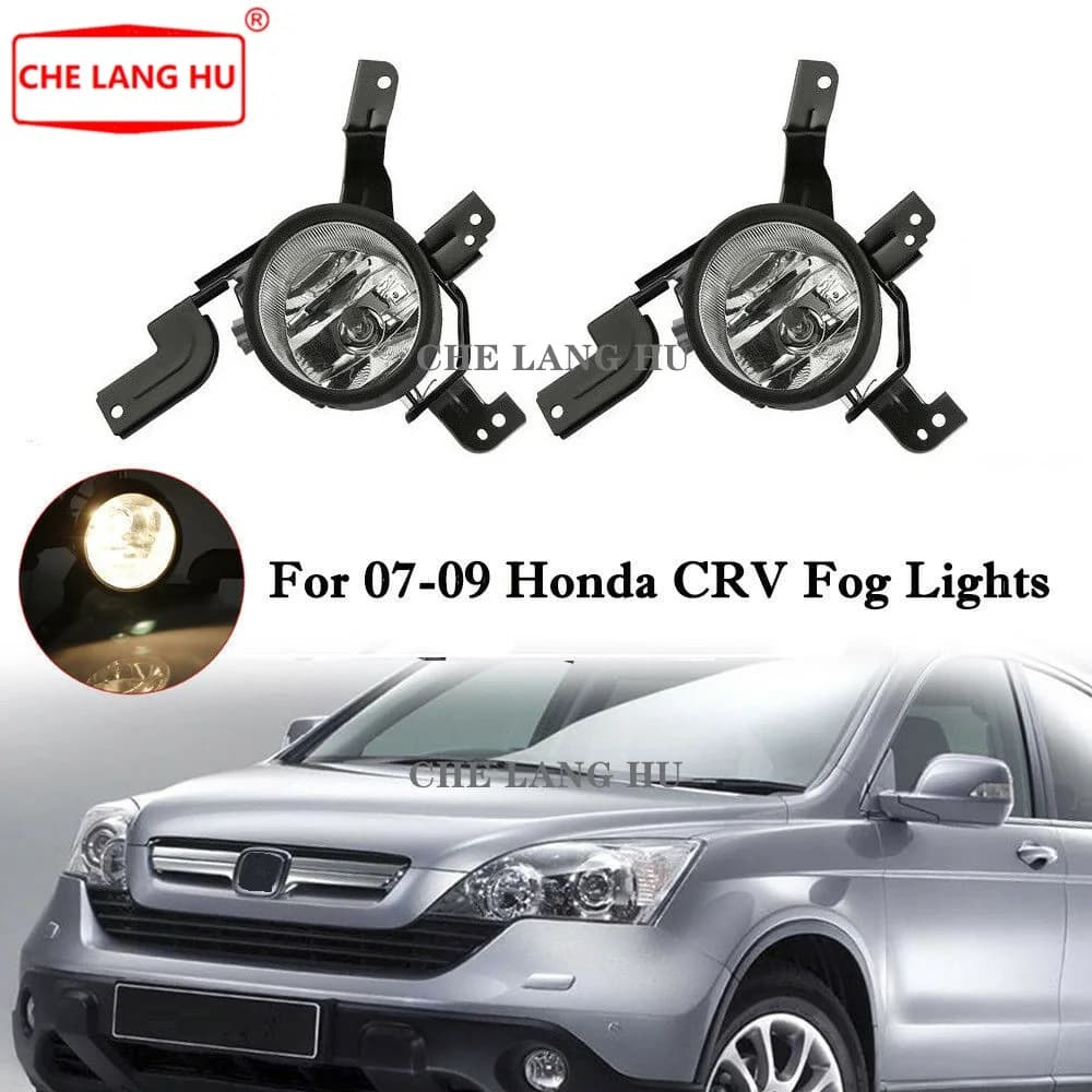 Fast Shipping For Honda CR-V CRV 2007 2008 2009 Car-styling Front Bumper Fog Lights Fog Lamp with Bulbs