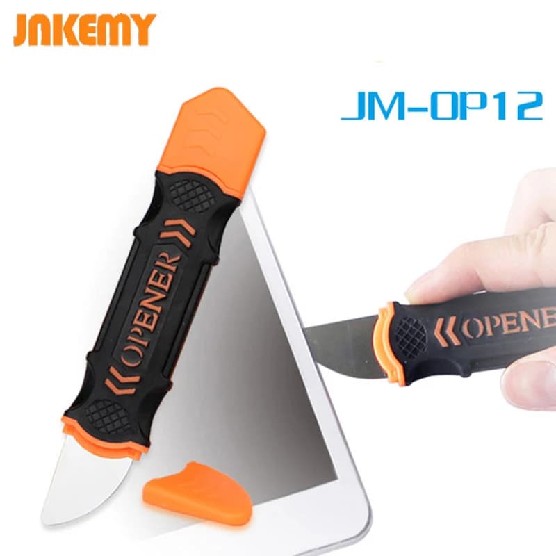 JAKEMY JM-OP12 Metal Blade Cell Phone Repair Lever Opening Safe Disassembly Tool for iPhone iPad Samsung Laptop Tablet PC