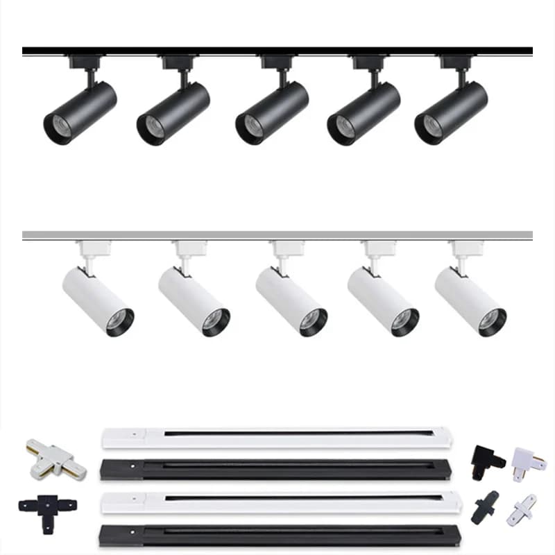Lampada da binario a LED10W20W30W40W Faretto da soffitto a LED COB Lampada da binario Negozio supermercato Soggiorno Illuminazione per interni domestici