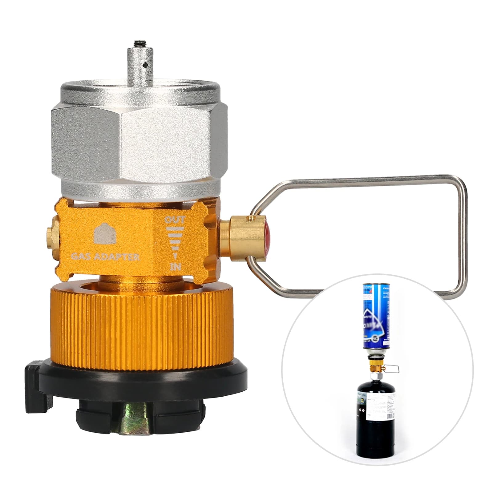 Adapter Butane Gas Saver Plus Gas Converter Shifter Refill Flat Tank Conversion Adapter Adapter for Camping Gas Adapter for gpl