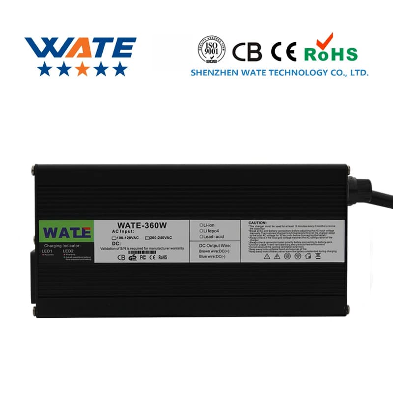 Caricabatterie 12.6V 20A 3S 12V caricabatteria intelligente agli ioni di litio caricabatterie Lipo/LiMn2O4/LiCoO2 con custodia in alluminio per ventola