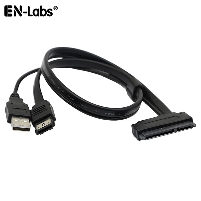 Cavo adattatore SSD SATA da eSATA a 2.5 "-convertitore per disco rigido SATA esterno alimentato tramite USB da eSATA a 2.5 pollici per Computer portatile