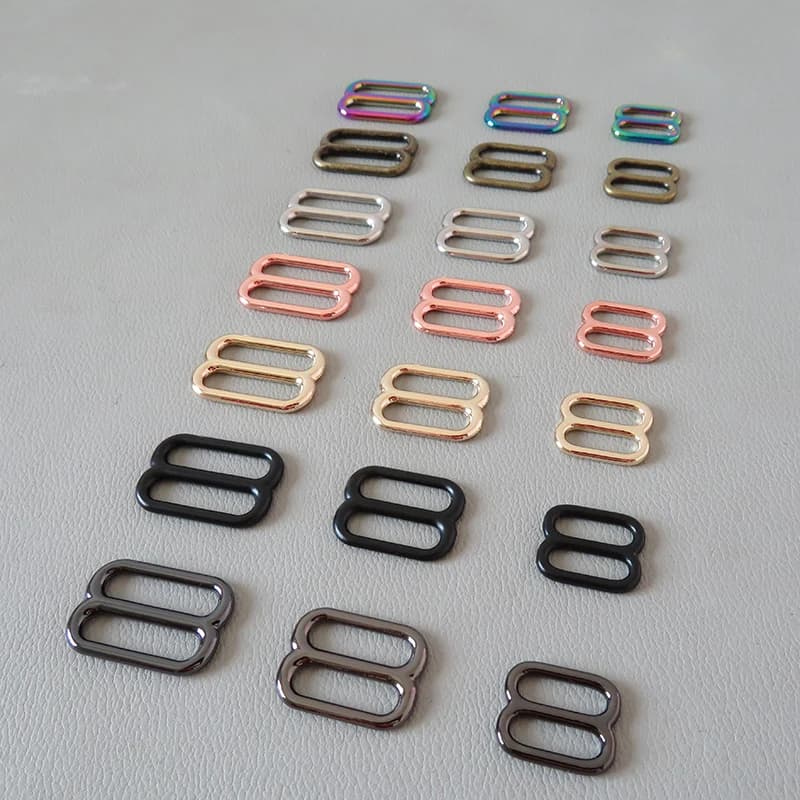 10 pz 15mm 20mm 25mm cursore fibbia in metallo per borsa zaino accessorio regolatore cintura anello Hardware collare per cani indumento chiusura imbracatura