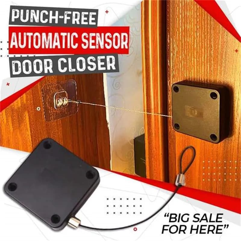 KK & f chiudiporta automatico senza punzonatura 500g-1200g fune metallica retrattile recupero automatico bobina dispositivo di chiusura Hardware porta