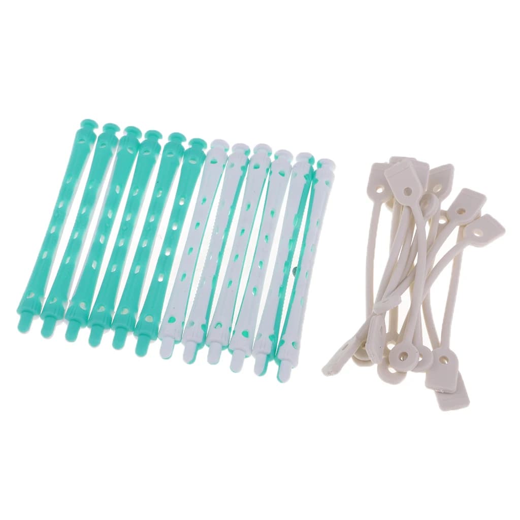 12 Pcs Hair Eyebrows Onda Hairstying Perm Rod Bar Bigodino Hairdresser Tool Set
