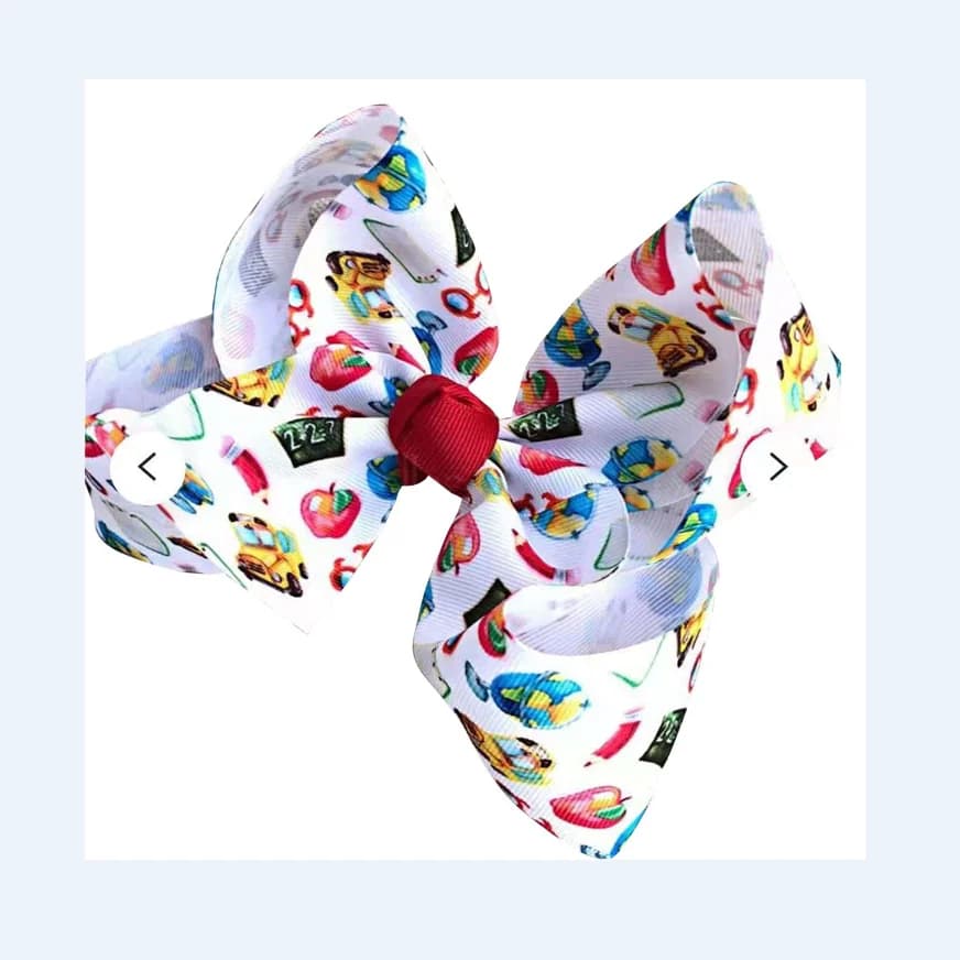 NEW Back to school bows first day of school Large hair Bow 8 Inch Alligator Clips Barrettes Accessories headwear