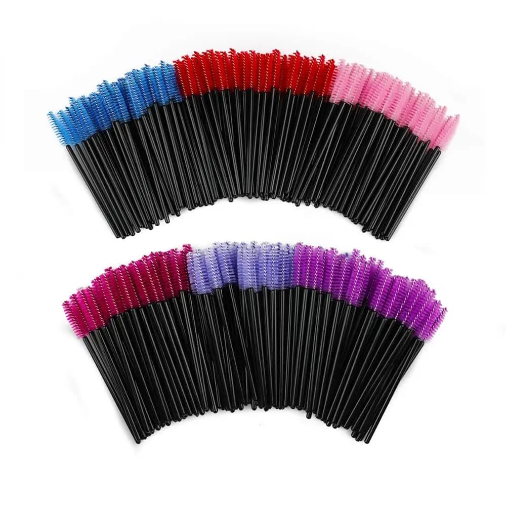 100 pieces eyelash brushes makeup sticks for disposable mascara applicator spooler brushes for eyelash extension for makeup