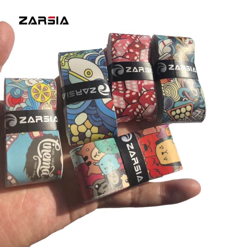50 pz spedizione gratuita ZARSIA nuovo 2021 stampa overgrip tennis colorati, an-ti slip tbadminton racchetta over grip canna da pesca grip