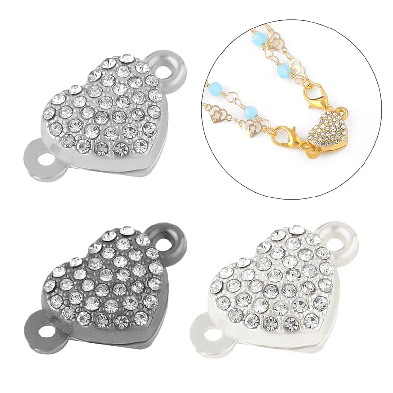 Strass fermagli magnetici fibbie chiusura chiusura braccialetto/collana forti fermagli di collegamento magnetici gioielli fai da te fai 2set