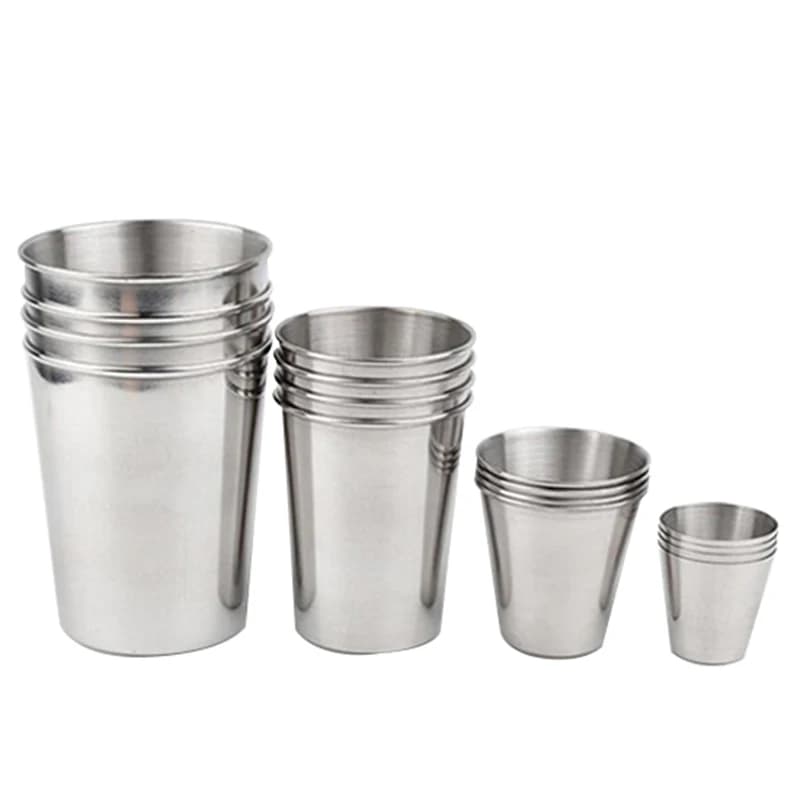 1 pz 30/70/180/320ML in acciaio inox metallo tazza di birra bicchieri da vino Mini bicchieri per vino portatile bicchieri Set accessori da cucina