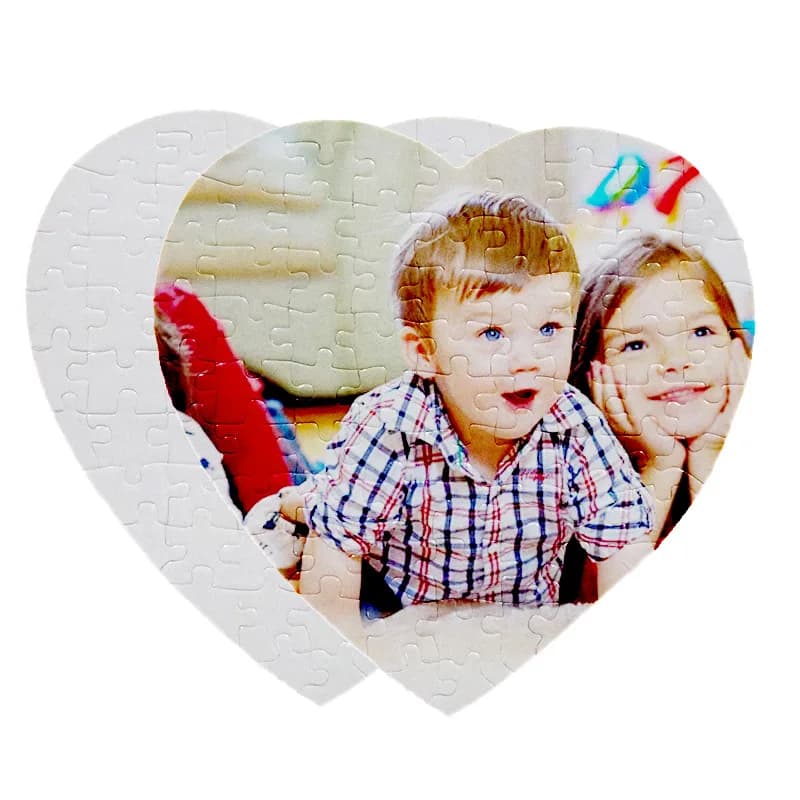20 pz/lotto 75 piccoli pezzi Puzzle di carta vuota a sublimazione a forma di cuore per regali per bambini di san valentino