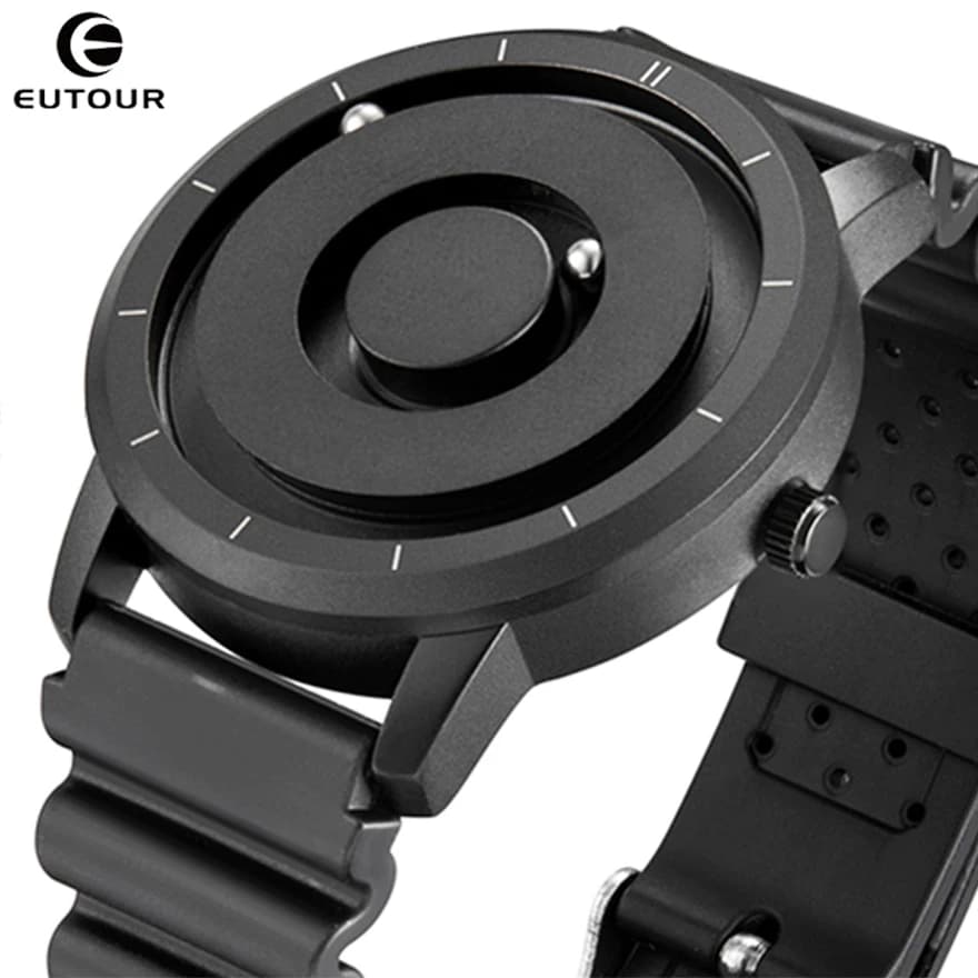 Orologio Eutour creativo blu oro rosa nero nastro magnetico palla metallo orologi multinazionale uomo orologio sportivo in gomma maschile Reloj