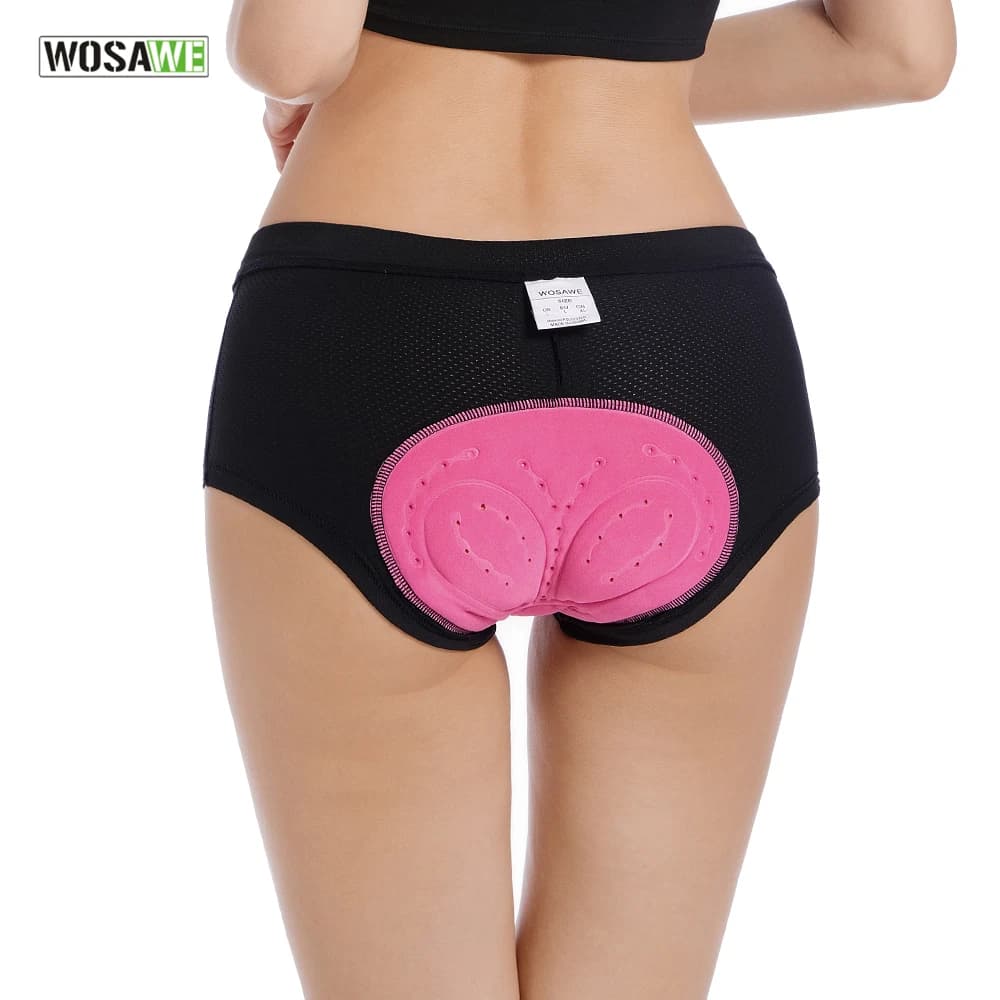 WOSAWE 3D women's cycling shorts padded in shockproof gel MTB Mountain Racing Bike Bicycle Intimo Mutande Black sweater