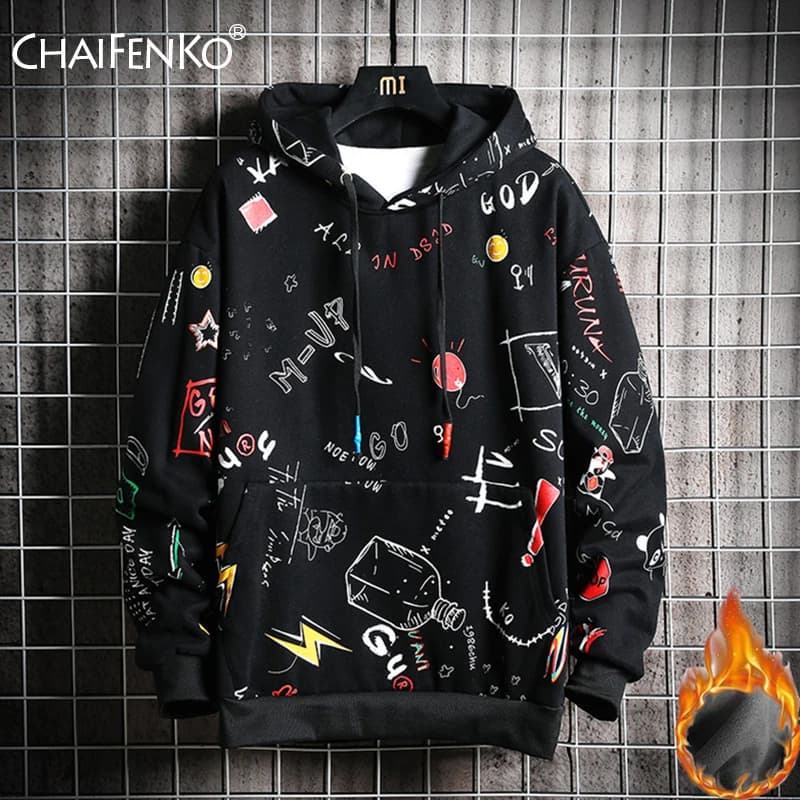 CHAIFENKO Men's Hip Hop Hoodie New Autumn Fashion Skateboard Casual Sweatshirt Harajuku Japanese Streetwear Men's Hoodie