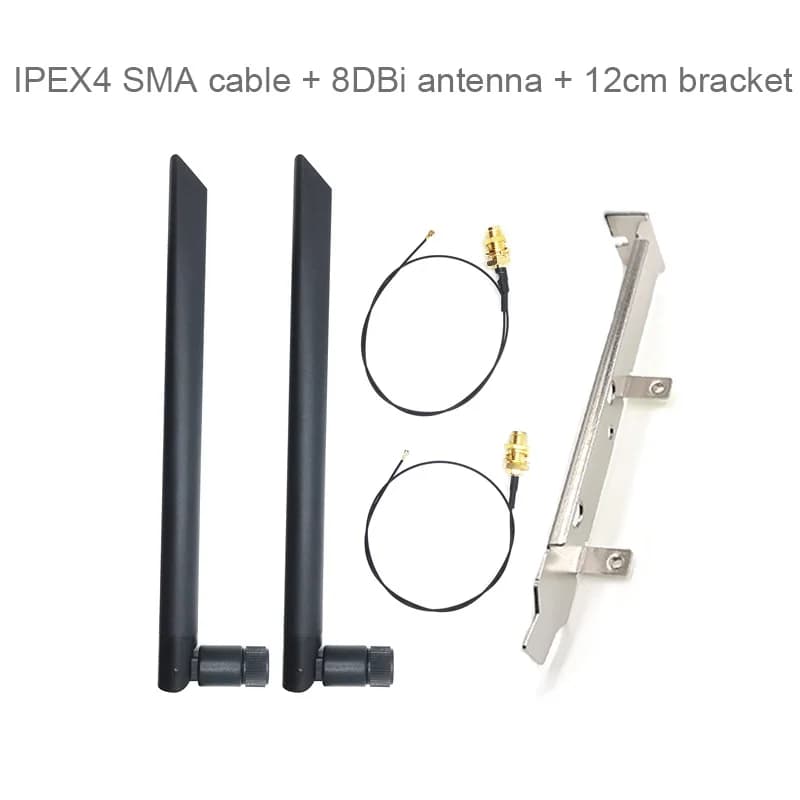 WIFI Antenna IPX4 pigtail To SMA Wireless Card 8DB Antenna with bracket for AX200 AX210 EM7455 BCM94360CS WIFI network card