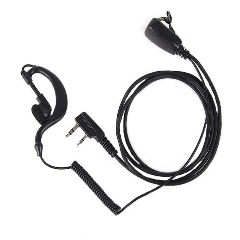 2 Spille G Forma Auricolare Auricolare PTT Per Kenwood BAOFENG UV-5R BF-888S Retevis H777 RT22 RT80 Radio Walkie Talkie