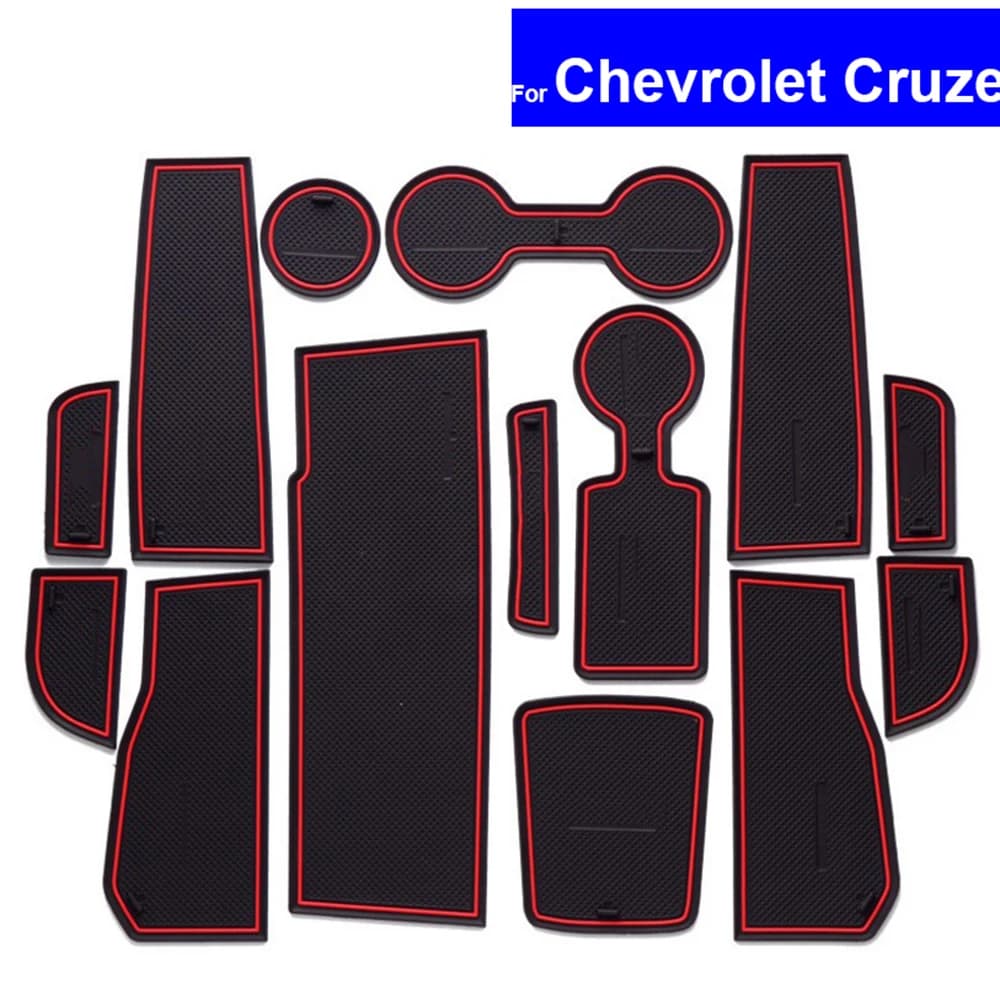 Tappetini antiscivolo per porte interne per auto tappetini per tappetini per auto per Chevrolet Cruze 2015 2016 tappetino per scanalature per porte