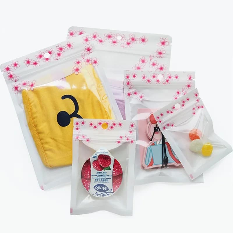 1000 Pz/Lot Transparent Transparent Self-sealing Bag Richiudible Food Candy Biscuit Jewelry Bags Gift Packing Card Socket Plastic Bag